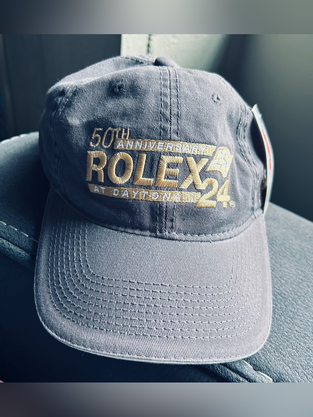 NWT Rolex 24 Gray Cap with Gold 50th Anniversary Embroidery